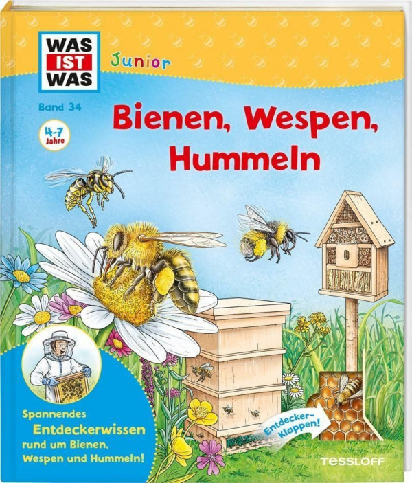 Buchcover WAS IST WAS Junior Band 34 Bienen, Wespen, Hummeln